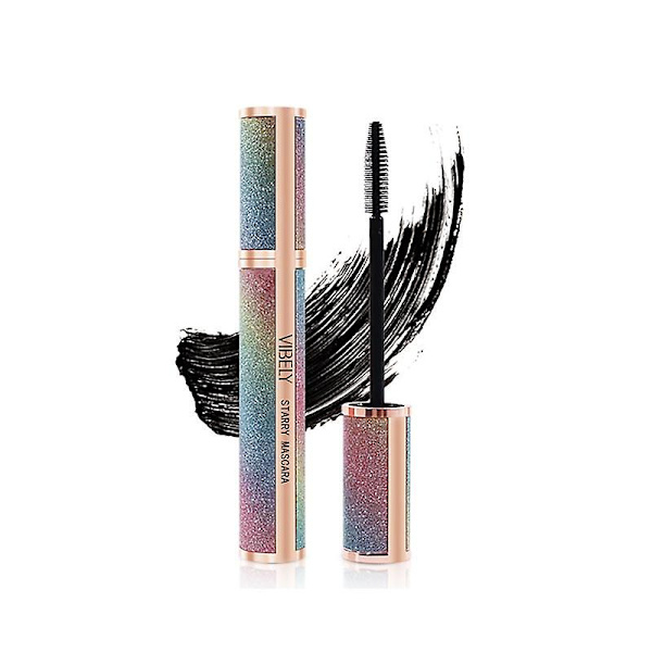 Galaxy Mascara 4D Silk Fiber Ripsiväri, Tuuheuttava ja Pidentävä Vedenkestävä Mascara