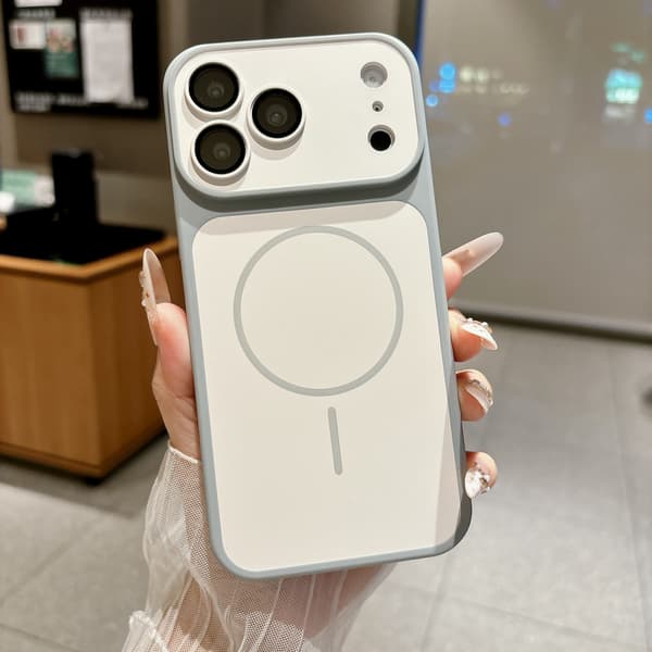 iPhone 18/17/16 Magnetisk Telefondeksel, Tosfarget Matt Beskyttelsesdeksel, Glatt Hudfølelse med *iPhone 16 Plus*Hvit White iPhone 16 Plus