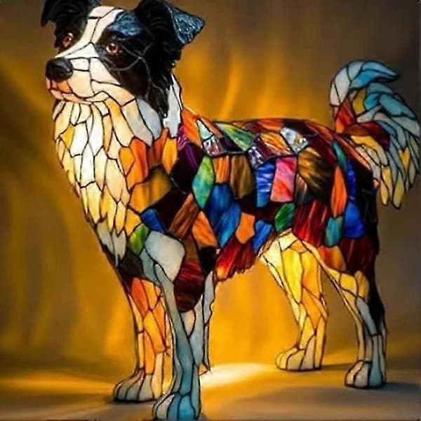 Border Collie lampe hjemmekontor dekorasjon