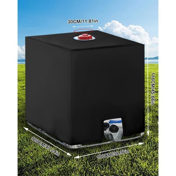2 st. Vattentankskydd, 420D presenning IBC tankskydd 1000L vattentätt - 116x100x120 cm(f2)