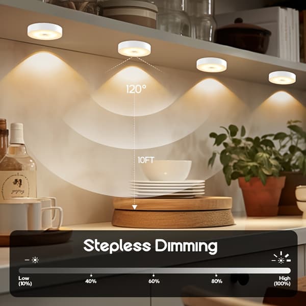 6 stk. bevegelsessensor LED nattlys USB oppladbar vegglampe for soveromstrapp White 6pcs