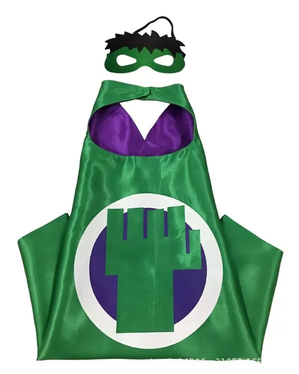 Barn Superhjälte Cape Kostym, Halloween Cosplay Mantel, Party Utklädningscape**Hulk Hulk