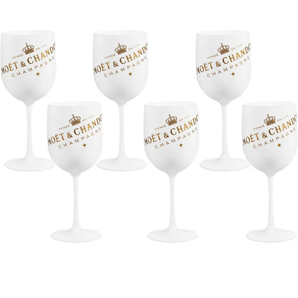 500 ml Moët Samppanjalasit Muovi Akryyli Samppanjalasi Viinilasi WHITE 6PCS