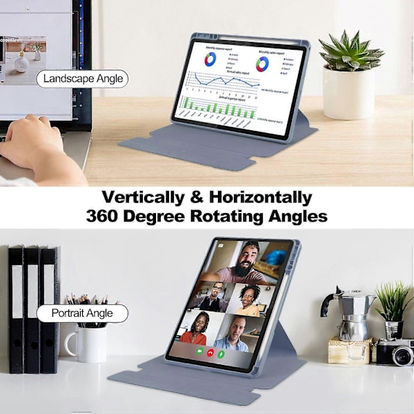 Etui til Lenovo Tab M11/Xiaoxin Pad 11 2024 PU+Akryl Tablet Stand Cover med Bluetooth Tastatur Multicolor Multicolor Style E