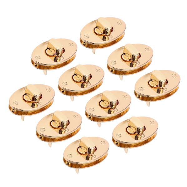 10 st Hårdvarulåsspänne Klassisk Design 4cm Twist Lock Väska för DIY Läderhantverk Plånböcker Väska