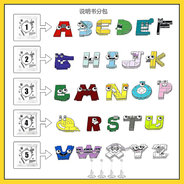 Alphabet Lore 26 Bokstavskombinationer Pedagogiska Leksaksset 969 Bitar Kreativa Leksaksblock För Barn Present