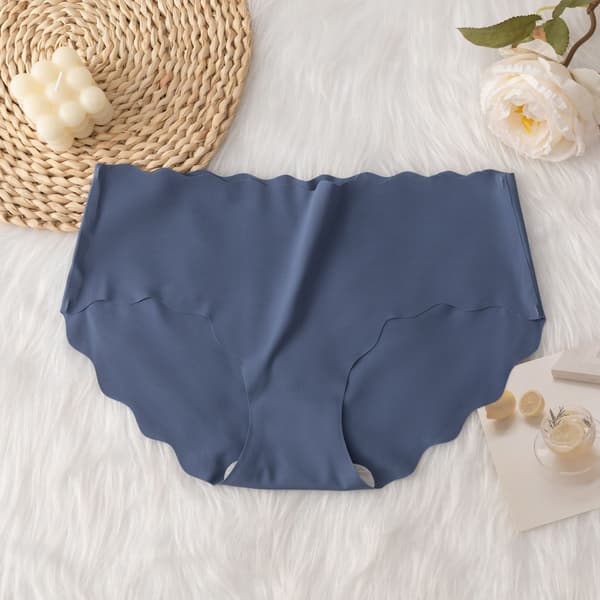 3 STK Sømløse Ice Silk Trusser til Kvinder, Åndbare Lette Usynlige Trusser*M*Mørkeblå Dark blue M
