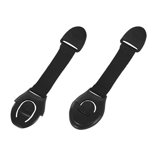 10-pak - Låse / Børnesikring til døre - Børnesikkerhed Sort{sl} Black Black