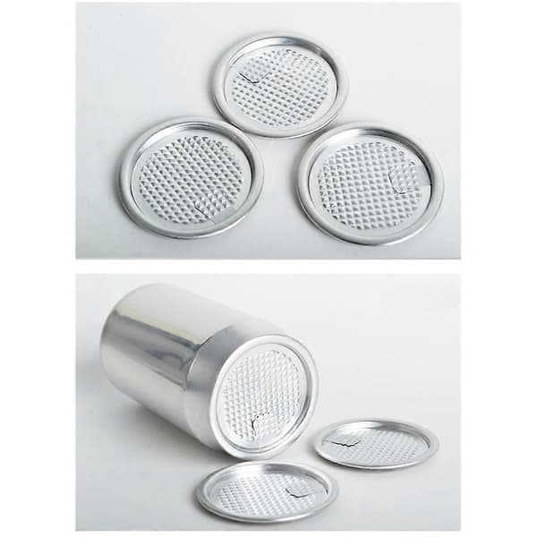 200-pack 202 aluminiumburkslock 52 mm, aluminiumdragringslock folietopplock för läskölburkar Silver