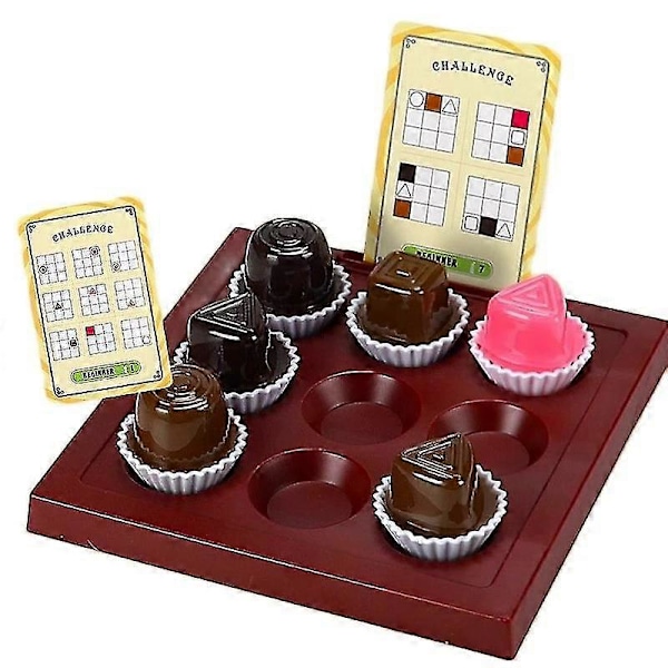 Chokolade Puslespil Skak Logisk Positioneringsspil Intellektuel IQ Tænkebrætspil Pædagogisk Legetøj til Børn{f74}