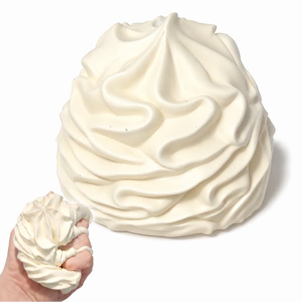 Creme Squishy Stressaflastende Legetøj Langsomt Stigende Sensorisk Fidget Klemmelegetøj Hvid