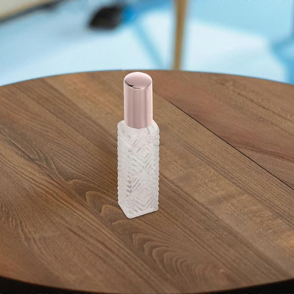 4 stk. klare glassprayflasker med plast, 12 ml, bærbare og påfyllbare for reisebruk