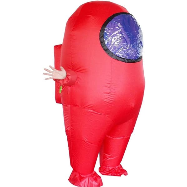 Space Crew Oppusteligt Kostume Tegneserie Astronaut Sort Black Adults