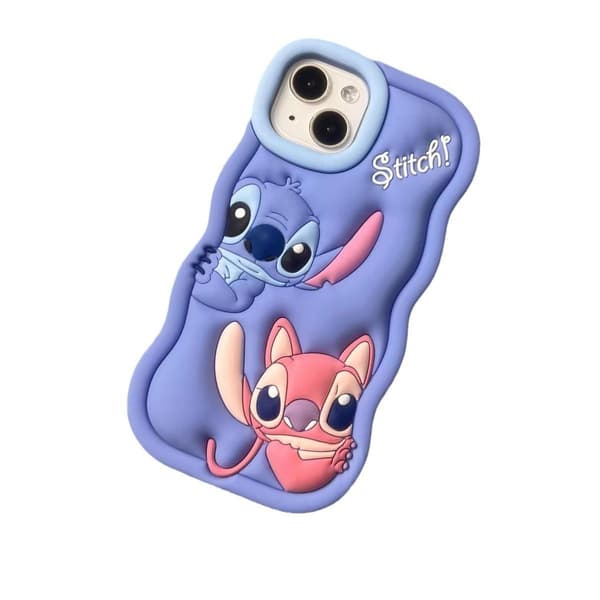 (För Samsung S21) Lilo och Stitch silikonskal mobilskal {f2} rosa