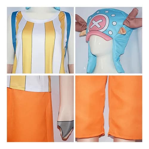 One Piece Tony Chopper cosplay-asu, hatulla ja repulla, Halloween-asu