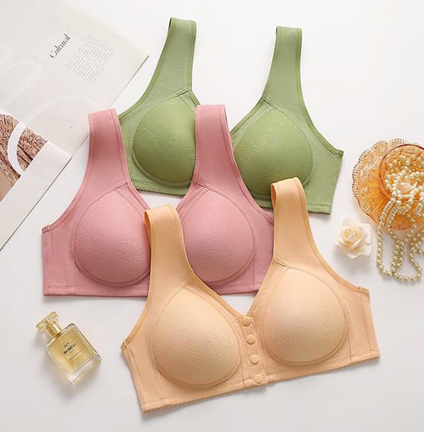 Dame Plus Size Blonde BH med Full Dekning, Bøyle og Uforet BEIGE{f211} BEIGE 38/85