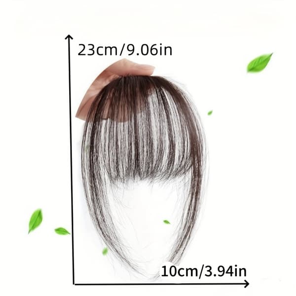 Clip On Bangs Hårstykke Sømløs Pannelugg Hårforlengelse Naturlig Usynlig Black 3pcs