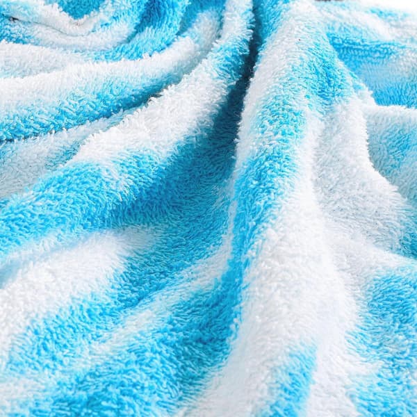 Badehåndkle med hette til barn, 100 % bomullsfrotté badekåpe for gutter og jenter 128 Tie Dye Blue 2-5 Years