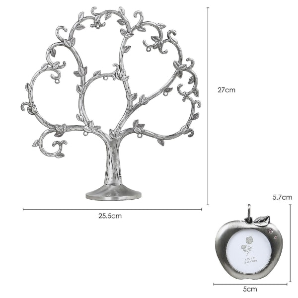 Fotoramme familiebilde sølv epletre design