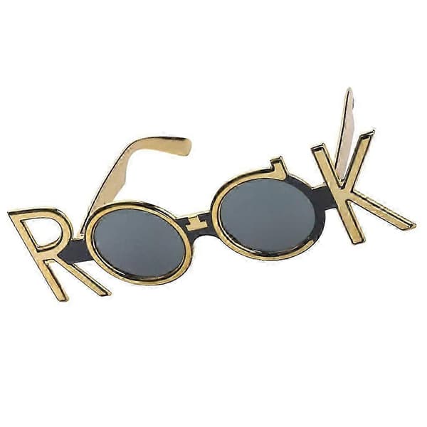 Nyhet Guld ROCK Formade Solglasögon Roliga Fest Glasögon Kostym