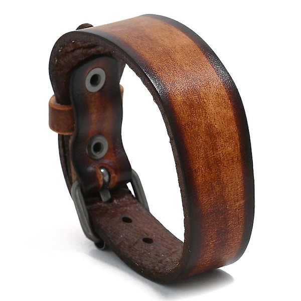 Retro armband i koskinn, enkla läderprydnader för män {F2}