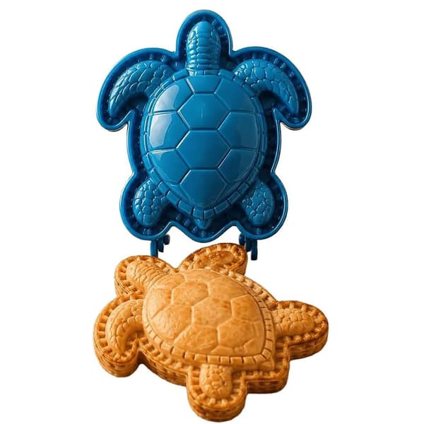 Bagesæt med silikoneforme med havtema, kreative DIY-forme til kager og slik, genanvendelige værktøjer til madformning til hjemmebag Turtle