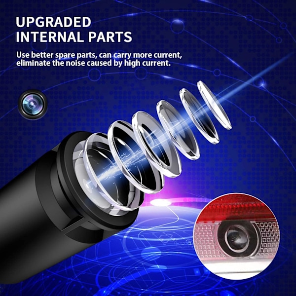 st LED-logotyp 3D Spökshadow Ljus Uppgraderad Välkommen Artighetsprojektor för A B C E M G AMG GL GLA GLC GLE GLS Klass W166 W176 W205 W212