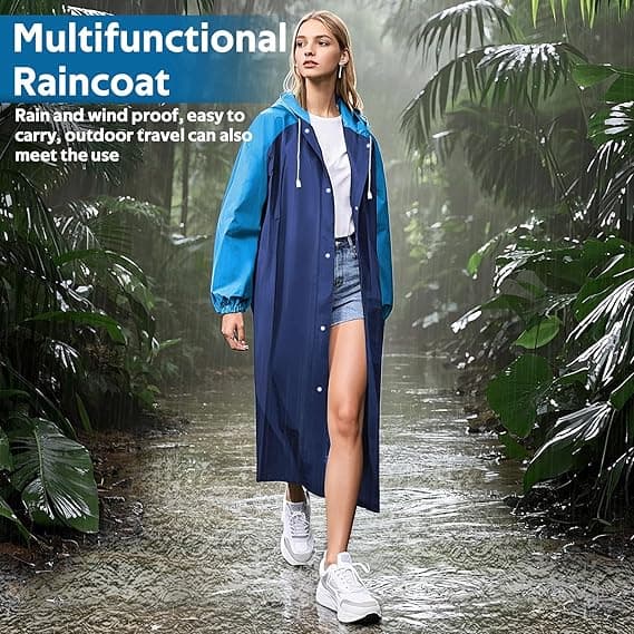 Regenponcho-regnset-regnjacka dam-regnjacka herr-5-pack regnponchos - återanvändbara ponchos, vattentäta nödjackor för vuxna, unisex EVA...