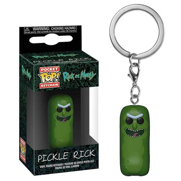 Rick and Morty Vinylfigur Nyckelring Miniberlock cucumber