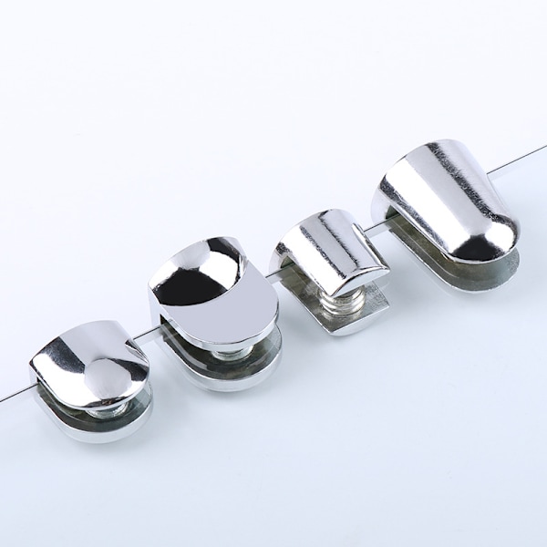 Glashylde beslag holder lys badeværelse træ fiskemund clips 5-12MM tyk zinklegering fast glasklips{f898}