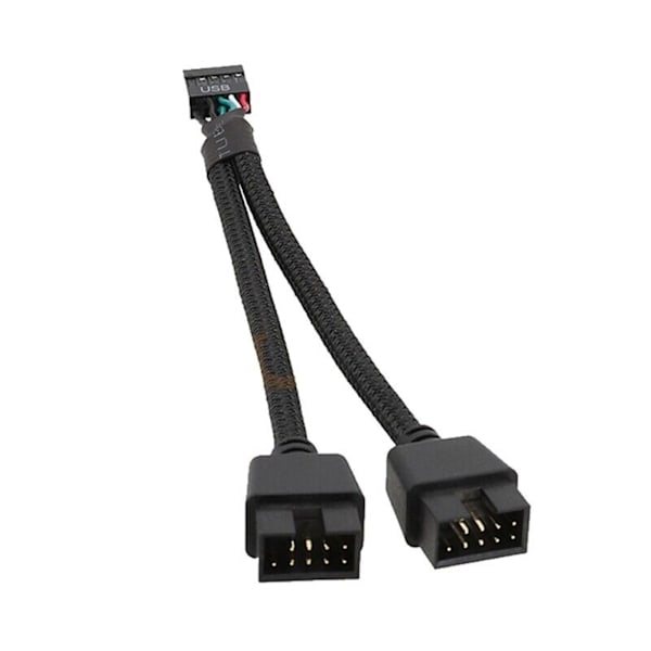 Emolevyn USB 2.0 9-nastainen liitin 1–2 laajennushubijakajan sovitinmuunnin