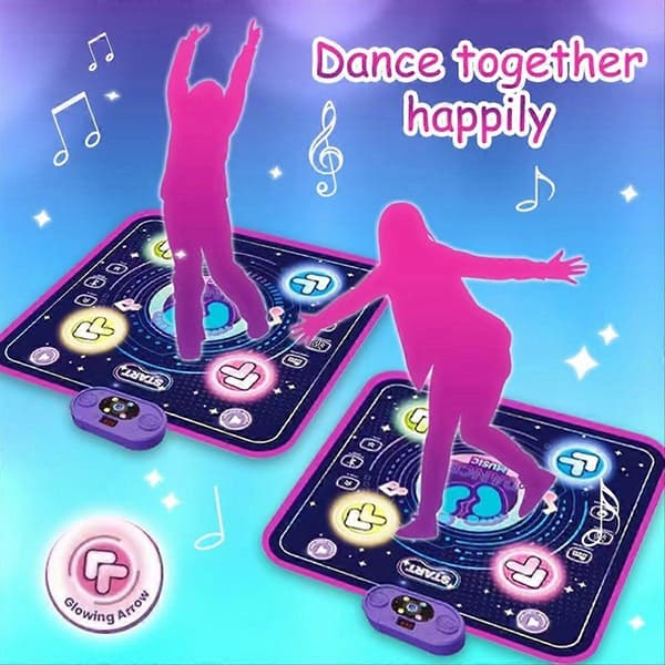 Ny Design Trådløs Bluetooth Lys Elektronisk Dansematte Musikalsk Leke Dansegulvteppe for Barn