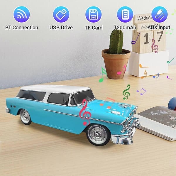 Curuk 1955 Vintage Replica Retro Ride Auto Bluetooth-kaiutin FM-radiolla USB SD AUX{f2}