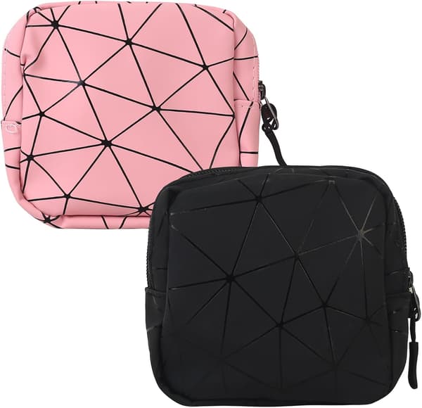 Oppbevaringsveske for tamponger og bind, 2 stk. Damebindpose DXGHC