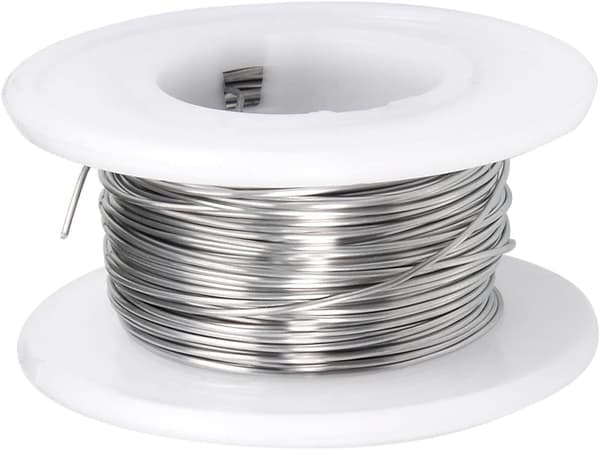 Nichrom 2080-tråd, 20 m, 0,4 mm diameter, värmetråd, silvermotståndstråd