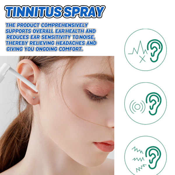 2024 Tinnitus Spray Øresusen Lindrende Lindrende Øredråber Hørelse 30ml{EE}