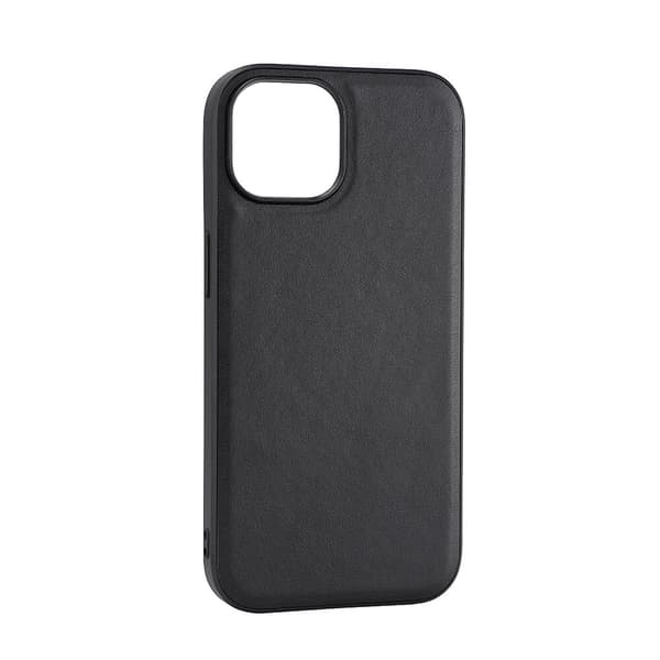 Buffalo iPhone 15 Mobilskal MagSafe Läder Svart Polyuretan (PU)