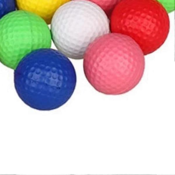 50-pak træningsgolfbolde 42 mm blød PU realistisk følelse begrænset flyvning sort Black