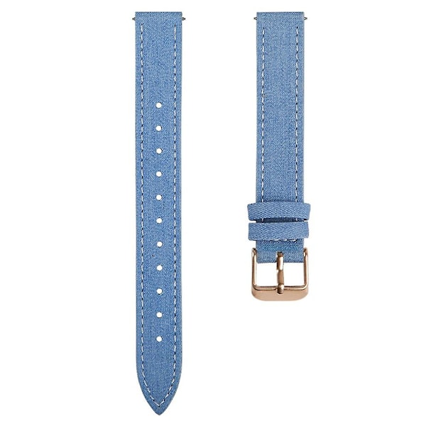 Linneläderarmband för Garmin Lily 2, justerbart, ersättningsarmband Baby Blue