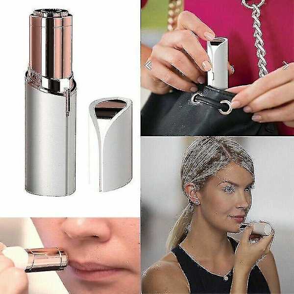 Flawless Facial Hair Remover USB Uppladdningsbar 18k guldpläterad Resultat som Jm Rose Gold