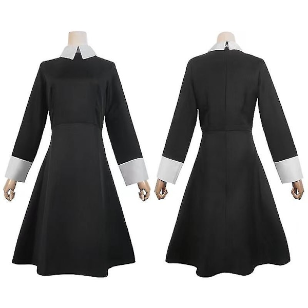 Onsdag Addams Kostume Sæt til Voksne Børn Uden Paryk Only dresses 130cm