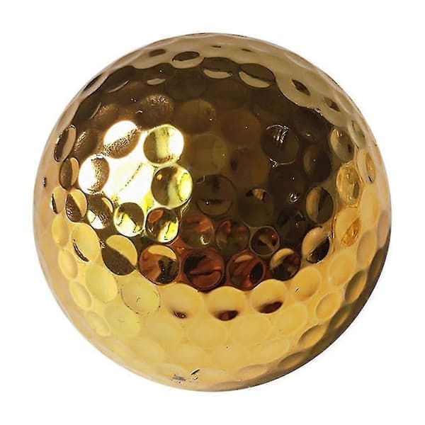 Forgyldte golfbolde - 4,26 cm, indendørs/udendørs svingtræning for golfspillere
