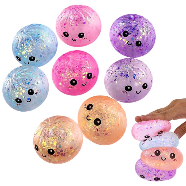 12 kpl Squishy Bun Stress Relief -leluja Aurora Slow Rising Sensory Squeeze Fidget -setti