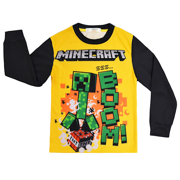 Minecraft Kläder 110-150 Barn Långärmad Hemmakläder Set{F2} 130
