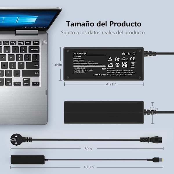 Laddare för Lenovo Thinkpad T430 T440 T440s T450 T450s T460 T470 T470S 65W Laptop Adapter