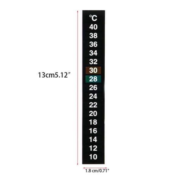 {hw} 3 stk. Akvarium Fisketank Termometer Mærkat Temperatur