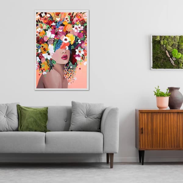 30x40cm 5D DIY Diamantkunstmalingssett - Damehatt Blomst, All{hw}*-F2-