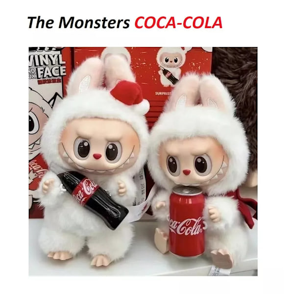 The Monsters Spennende Macaron Plyschdokker Figur Leker Blind BoxesAuthentic POPMART The Monsters Labubu Coca-Cola Plysj 1 Blind Box Figur leketøy!
