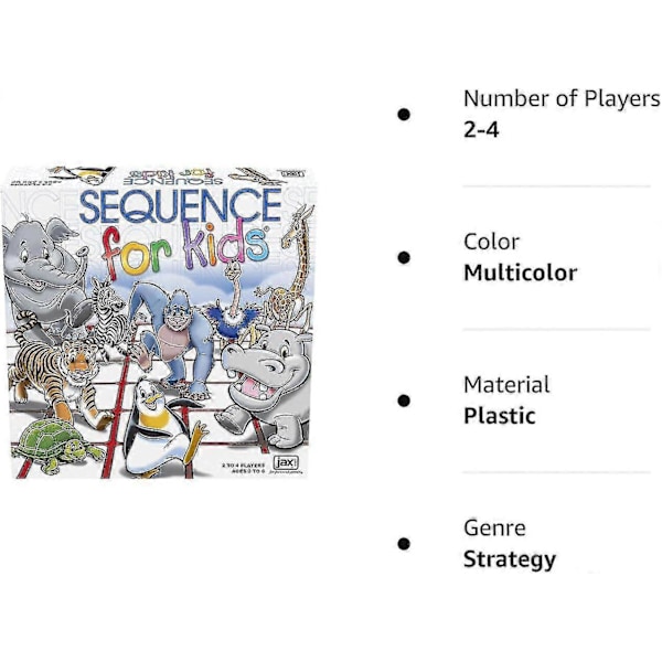 Sequence for Kids - Strategiapeli lapsille, ei vaadi lukutaitoa, monivärinen, 11 tuumaa (2-4 pelaajaa){f80}