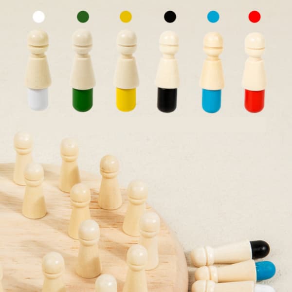 Memory Matching Stick Skakspil – Bærbart Pædagogisk Hjernetræningsbrætspil – Hjemmeudgave 1set